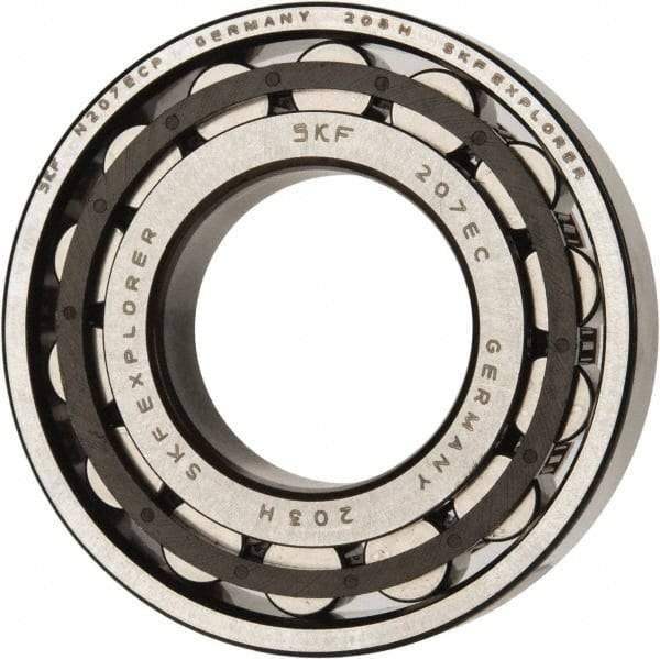 SKF - 35mm Bore Diam, 72mm Outside Diam, 17mm Wide Cylindrical Roller Bearing - 48,400 N Dynamic Capacity, 48,000 Lbs. Static Capacity - Apex Tool & Supply