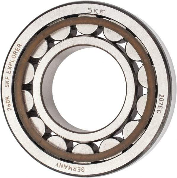 SKF - 35mm Bore Diam, 72mm Outside Diam, 17mm Wide Cylindrical Roller Bearing - 48,400 N Dynamic Capacity, 48,000 Lbs. Static Capacity - Apex Tool & Supply