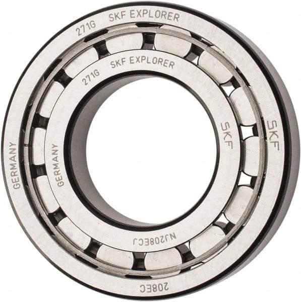 SKF - 40mm Bore Diam, 80mm Outside Diam, 18mm Wide Cylindrical Roller Bearing - 53,900 N Dynamic Capacity, 53,000 Lbs. Static Capacity - Apex Tool & Supply