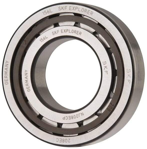 SKF - 40mm Bore Diam, 80mm Outside Diam, 18mm Wide Cylindrical Roller Bearing - 53,900 N Dynamic Capacity, 53,000 Lbs. Static Capacity - Apex Tool & Supply