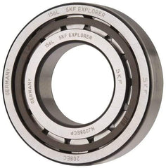 SKF - 40mm Bore Diam, 80mm Outside Diam, 18mm Wide Cylindrical Roller Bearing - 53,900 N Dynamic Capacity, 53,000 Lbs. Static Capacity - Apex Tool & Supply