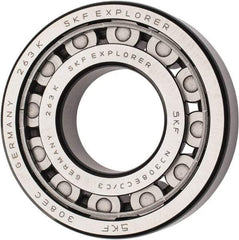 SKF - 40mm Bore Diam, 90mm Outside Diam, 23mm Wide Cylindrical Roller Bearing - 80,900 N Dynamic Capacity, 78,000 Lbs. Static Capacity - Apex Tool & Supply