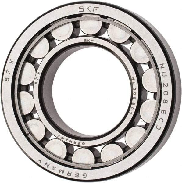 SKF - 40mm Bore Diam, 80mm Outside Diam, 18mm Wide Cylindrical Roller Bearing - 53,900 N Dynamic Capacity, 53,000 Lbs. Static Capacity - Apex Tool & Supply