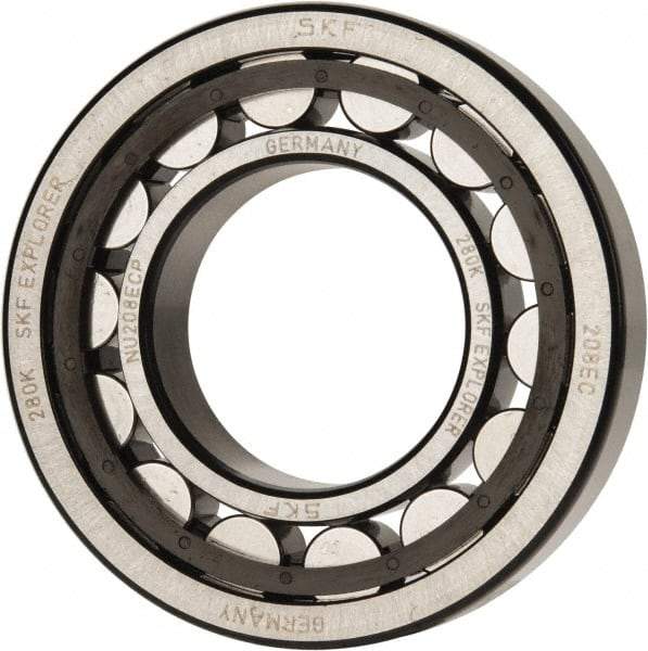 SKF - 40mm Bore Diam, 80mm Outside Diam, 18mm Wide Cylindrical Roller Bearing - 53,900 N Dynamic Capacity, 53,000 Lbs. Static Capacity - Apex Tool & Supply