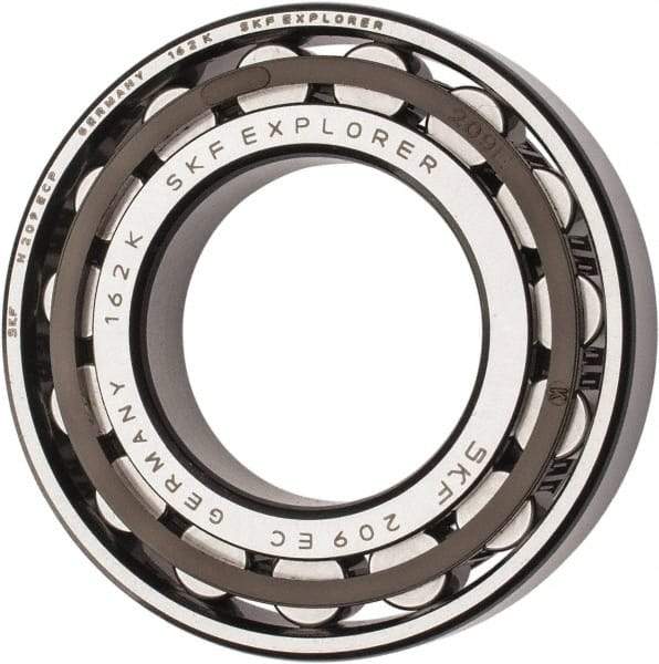 SKF - 45mm Bore Diam, 85mm Outside Diam, 19mm Wide Cylindrical Roller Bearing - 60,500 N Dynamic Capacity, 64,000 Lbs. Static Capacity - Apex Tool & Supply
