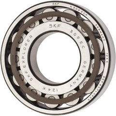SKF - 45mm Bore Diam, 100mm Outside Diam, 25mm Wide Cylindrical Roller Bearing - 99,000 N Dynamic Capacity, 100,000 Lbs. Static Capacity - Apex Tool & Supply