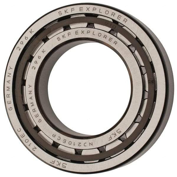 SKF - 50mm Bore Diam, 90mm Outside Diam, 20mm Wide Cylindrical Roller Bearing - 64,400 N Dynamic Capacity, 69,500 Lbs. Static Capacity - Apex Tool & Supply