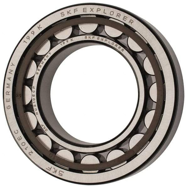 SKF - 50mm Bore Diam, 90mm Outside Diam, 20mm Wide Cylindrical Roller Bearing - 64,400 N Dynamic Capacity, 69,500 Lbs. Static Capacity - Apex Tool & Supply