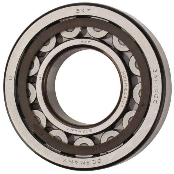 SKF - 50mm Bore Diam, 110mm Outside Diam, 27mm Wide Cylindrical Roller Bearing - 110,000 N Dynamic Capacity, 112,000 Lbs. Static Capacity - Apex Tool & Supply