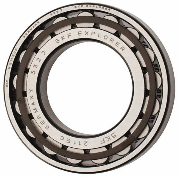 SKF - 55mm Bore Diam, 100mm Outside Diam, 21mm Wide Cylindrical Roller Bearing - 84,200 N Dynamic Capacity, 95,000 Lbs. Static Capacity - Apex Tool & Supply