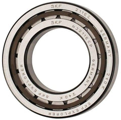 SKF - 55mm Bore Diam, 100mm Outside Diam, 21mm Wide Cylindrical Roller Bearing - 84,200 N Dynamic Capacity, 95,000 Lbs. Static Capacity - Apex Tool & Supply