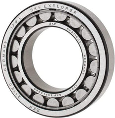 SKF - 55mm Bore Diam, 100mm Outside Diam, 21mm Wide Cylindrical Roller Bearing - 84,200 N Dynamic Capacity, 95,000 Lbs. Static Capacity - Apex Tool & Supply