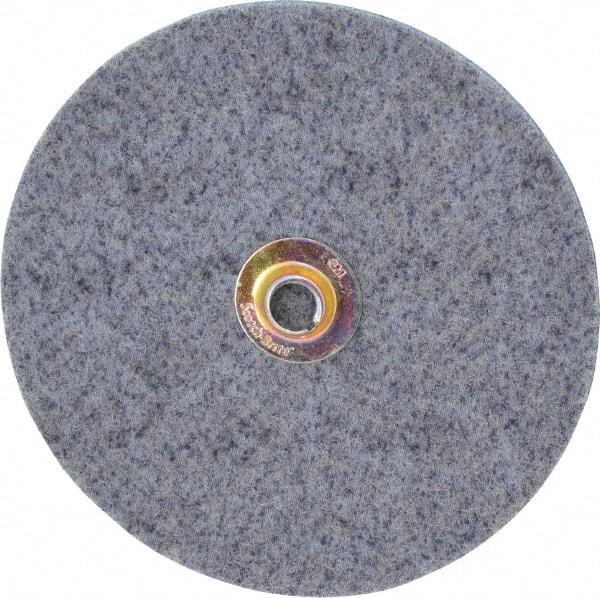 3M - 7" Coarse Grade Ceramic Deburring Disc - Quick Change Connection, Blue, 8,600 Max RPM - Apex Tool & Supply