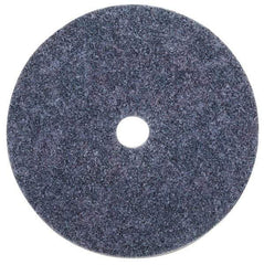 3M - 5" Coarse Grade Aluminum Oxide Deburring Disc - 7/8" Center Hole, Arbor Connection, Blue, 10,000 Max RPM - Apex Tool & Supply