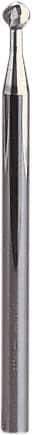 Seco - 4mm Diam, 3.1mm LOC, 2 Flute Solid Carbide Ball End Mill - HEMI Finish, Single End, 60mm OAL, 4mm Shank Diam, Spiral Flute - Apex Tool & Supply