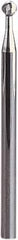 Seco - 5mm Diam, 3.9mm LOC, 2 Flute Solid Carbide Ball End Mill - HEMI Finish, Single End, 70mm OAL, 5mm Shank Diam, Spiral Flute - Apex Tool & Supply