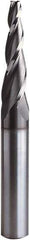Seco - 5° Taper Angle per Side, 10mm Small End Diam, 55mm LOC, Solid Carbide 4 Flute Tapered Square End Mill - 115mm OAL, 20mm Shank Diam, Spiral Flute, 30° Helix - Apex Tool & Supply