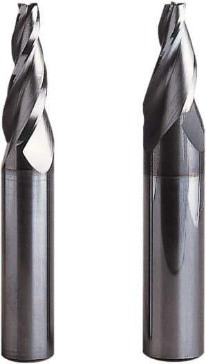 Seco - 10° Taper Angle per Side, 8mm Small End Diam, 32mm LOC, Solid Carbide 4 Flute Tapered Square End Mill - 90mm OAL, 20mm Shank Diam, Spiral Flute, 30° Helix - Apex Tool & Supply