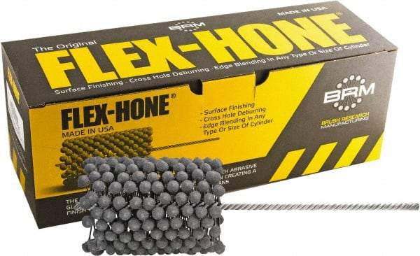 Brush Research Mfg. - 3-1/4" to 3-1/2" Bore Diam, 60 Grit, Boron Carbide Flexible Hone - Coarse, 13-1/2" OAL - Apex Tool & Supply