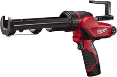 Milwaukee Tool - 10 oz Half Barrel Frame Battery Caulk/Adhesive Applicator - Use with 10 oz Cartridge Material Containers - Apex Tool & Supply