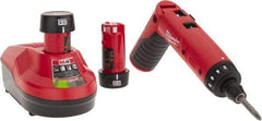 Milwaukee Tool - 4 Volts, Lithium-Ion Battery, Swivel Handle Cordless Screwdriver - 200, 600 RPM, 44 Inch/Lbs. Torque - Apex Tool & Supply