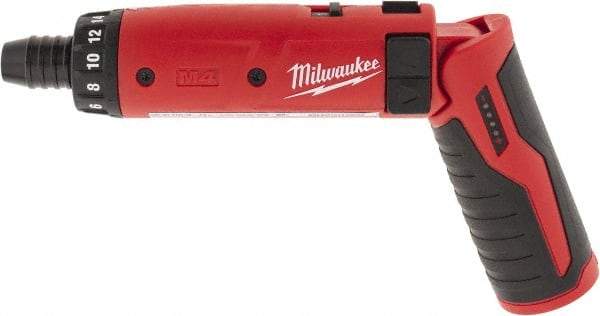 Milwaukee Tool - 4 Volts, Lithium-Ion Battery, Swivel Handle Cordless Screwdriver - 200, 600 RPM, 44 Inch/Lbs. Torque, 2 Speed - Apex Tool & Supply