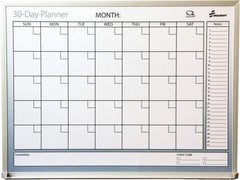 Ability One - 2" High x 20" Wide Dry Erase - Mylar Laminated, 27" Deep, Includes Accessory Tray, Mounting Kit, Instructions & Four Dry Erase Markers (Black, Blue, Green, Red) - Apex Tool & Supply
