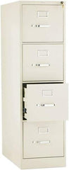 Hon - 15" Wide x 52" High x 26-1/2" Deep, 4 Drawer Vertical File with Lock - Steel, Putty - Apex Tool & Supply