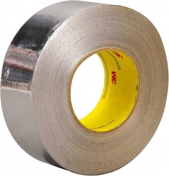 3M - 3" x 45m Silver Foil Tape - 3.25 mil, Acrylic Adhesive, Aluminum Foil Backing, -30°F to 260°F, Series 3380 - Apex Tool & Supply