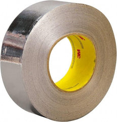 3M - 3" x 45m Silver Foil Tape - 3.25 mil, Acrylic Adhesive, Aluminum Foil Backing, -30°F to 260°F, Series 3380 - Apex Tool & Supply
