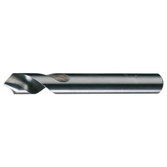 ‎1/2″ × 3-3/4″ OAL 90 Degree HSS Radial NC Spotting Drills Bright - Exact Industrial Supply