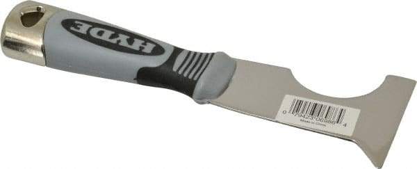 Hyde Tools - 2-1/2" Wide Stainless Steel Putty Knife - Stiff, Cushioned Grip Polypropylene Handle, 8" OAL - Apex Tool & Supply