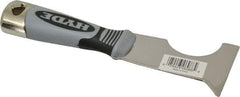 Hyde Tools - 2-1/2" Wide Stainless Steel Putty Knife - Stiff, Cushioned Grip Polypropylene Handle, 8" OAL - Apex Tool & Supply