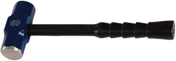 NUPLA - 8 Lb Head, 16" Long Sledge Hammer - Steel Head, 2-1/4" Face Diam, 6-3/8" Long Head, Fiberglass Handle - Apex Tool & Supply