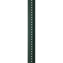 Nucor - 8' High, Powder Coated Traffic Sign Post - Steel, 3/8" Hole Diam, Green - Apex Tool & Supply
