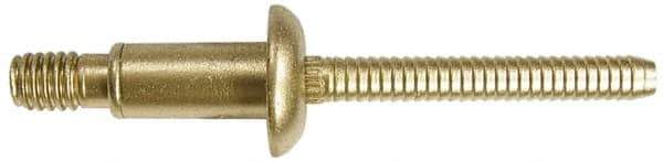 Marson - Protruding Head Steel Structural Blind Rivet - Steel Mandrel, 0.189" to 0.268" Grip, 0.53" Head Diam, 0.261" to 0.272" Hole Diam, 1/4" Body Diam - Apex Tool & Supply