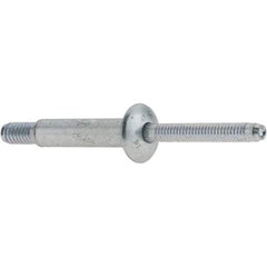 Marson - Protruding Head Steel Structural Blind Rivet - Steel Mandrel, 5/8" to 7/8" Grip, 0.49 to 0.53" Head Diam, 0.261" to 0.272" Hole Diam, 1/4" Body Diam - Apex Tool & Supply