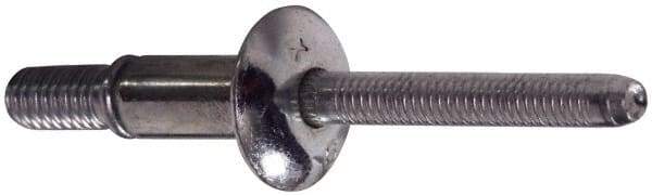Marson - Protruding Head Steel Structural Blind Rivet - Steel Mandrel, 0.1" to 3/8" Grip, 0.49 to 0.53" Head Diam, 0.261" to 0.272" Hole Diam, 1/4" Body Diam - Apex Tool & Supply