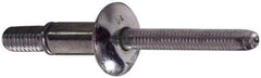 Marson - Protruding Head Steel Structural Blind Rivet - Steel Mandrel, 3/8" to 5/8" Grip, 0.49 to 0.53" Head Diam, 0.261" to 0.272" Hole Diam, 1/4" Body Diam - Apex Tool & Supply