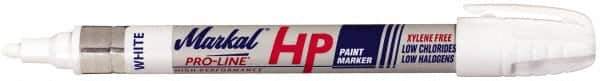 Markal - White Paint Marker - Bullet Tip - Apex Tool & Supply