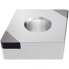Iscar - CNGA432 F2 Grade IB10H PCBN Turning Insert - Uncoated, 80° Diamond, 1/2" Inscr Circle, 3/16" Thick, 1/32" Corner Radius - Apex Tool & Supply
