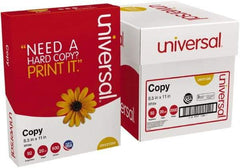 UNIVERSAL - 8-1/2" x 11" White Copy Paper - Use with Laser Printers, Copiers, Plain Paper Fax Machines - Apex Tool & Supply
