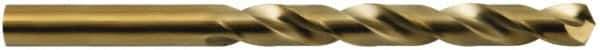 Hertel - 5/8" 135° Cobalt Jobber Drill - Oxide/Gold Finish, Spiral Flute, 7-1/8" OAL - Apex Tool & Supply