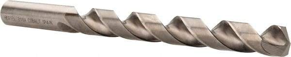 Hertel - 31/64" 135° Cobalt Jobber Drill - Bright Finish, Spiral Flute, 5-7/8" OAL, Split Point - Apex Tool & Supply