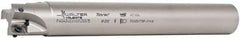Walter - 38mm Cut Diam, 11mm Max Depth of Cut, 1-1/4" Shank Diam, 10" OAL, Indexable Square Shoulder End Mill - AD.T 1204.. Inserts, Cylindrical Shank, 90° Lead Angle - Apex Tool & Supply