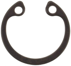 Rotor Clip - 0.025" Thick, Phosphate Finish, Steel Snap Internal Retaining Ring - 0.029" Groove Width, 0.011" Groove Depth, 0.397" Groove Diam, Grade 1060-1090 - Apex Tool & Supply