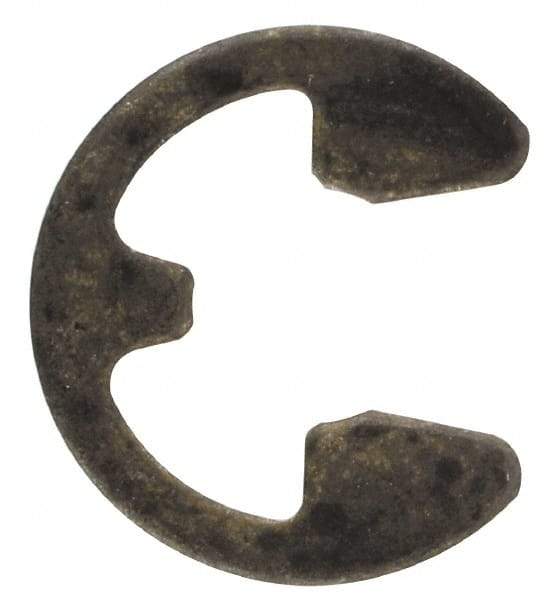 Rotor Clip - 0.147" Groove Diam, 3/16" Shaft Diam, Phosphate Steel, E Style External Retaining Rings - 0.029" Groove Width, 0.02" Groove Depth, 0.025" Ring Thickness, Grade 1060-1090 - Apex Tool & Supply