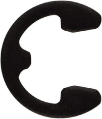 Rotor Clip - 0.102" Groove Diam, 9/64" Shaft Diam, Phosphate Steel, E Style External Retaining Rings - 0.02" Groove Width, 0.019" Groove Depth, 0.015" Ring Thickness, Grade 1060-1090 - Apex Tool & Supply