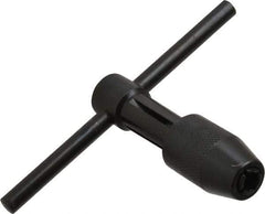 Cle-Line - 7/32 to 1/2" Tap Capacity, T Handle Tap Wrench - 3-5/8" Overall Length - Apex Tool & Supply