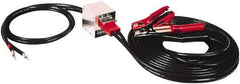 Associated Equipment - 25 Ft. Long, 500 Amperage Rating, Plug in Booster Cable - Black, 4 AWG Wire Guage - Apex Tool & Supply